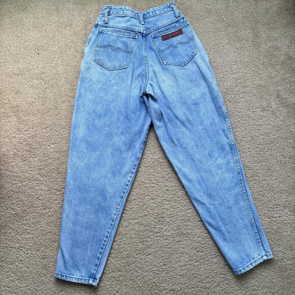 80's Patchwork Jeans Womens 6 Pink Bows High Waisted Coquette Cute Goth - Picture 7 of 8